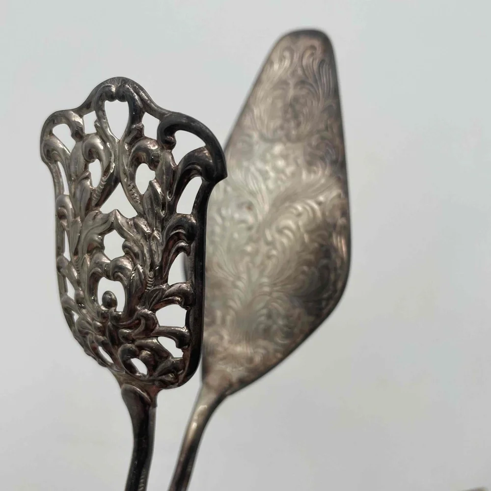 E.L. Silver Solingen Signed Made in Germany Pastry Sandwich scissor Tongs Server